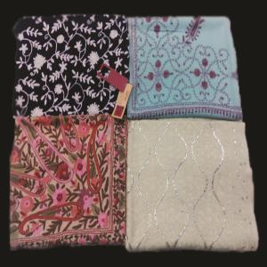 100% Merino wool Embroidered & Jacquard  shawls
