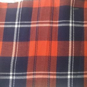 Red check twill fabr