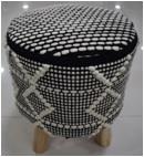 100% Cotton Pouf with EPS beand filling inside