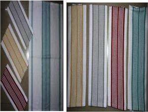 Centre stripe small Kitchen towel Stock