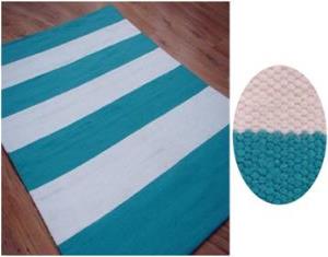 Polyester  stripe rug stock