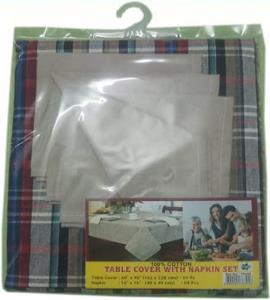 Table Cover with Napkin Set -One table cover +4 napkin set.