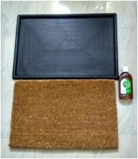 Corona Disinfectant Coir & Rubber Door Mat Set