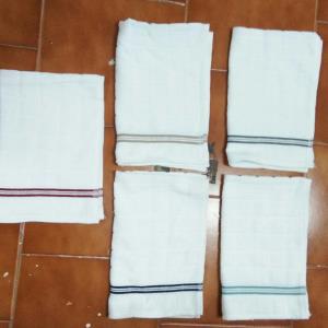 cotton terry towels  set of 3 with a belly band