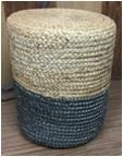 100% Jute Pouf with Cubicle Inside