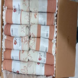 Printed Fouta/ Beach Towel with pom Pom Lace