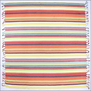 Printed Cotton Table Cloth with 8 Solid Napkin Set Stock