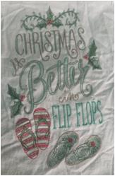 100% Cotton Embroidered Kitchen Towel Set Of 3 Stock