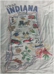 100% Cotton Embroidered Kitchen Towel Set Of 3 Stock