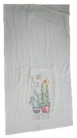 100% Cotton Embroidered Kitchen Towel Set Of 3 Stock