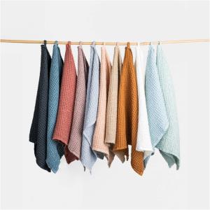 100% Cotton Waffle Kitchen Towel Set Of 3 Stock