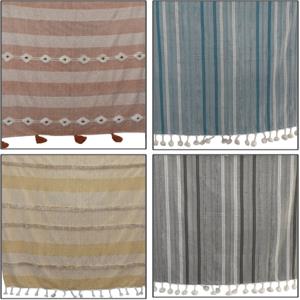 Designer 100% Cotton Throws Stock