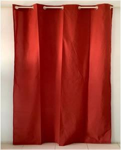 100% Cotton Curtain With FR Coating & 7 Eyelets Stock