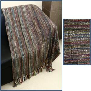 Designer Fancy Yarn Throw Stock (Woven Throw Blanket Stock)