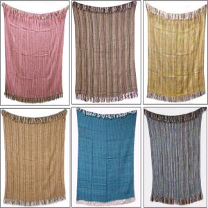 Designer Fancy Yarn Throw Stock (Woven Throw Stock)