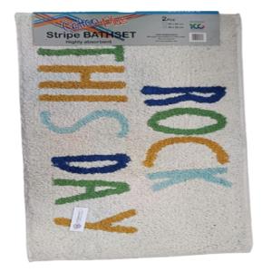 100% Cotton Designer Bathmats Stock