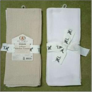100% Cotton Kitchen Towel Set Of 2 Pcs Stock