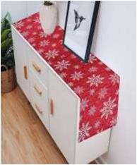 Cotton Jacquard Runner and Placemats Stock