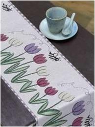 Cotton Jacquard Runner and Placemats Stock