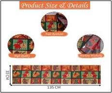 Cotton Jacquard Runner and Placemats Stock
