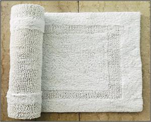 100% Cotton Reversible Cotton Bathmat Stock