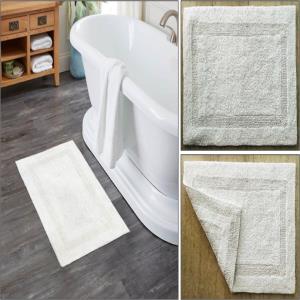 100% Cotton Reversible Cotton Bathmat Stock