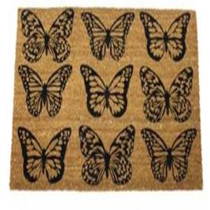 Butterfly pvc coir mat Stock