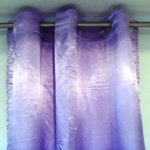 Satin Curtain Stock with 6 rings Stock
