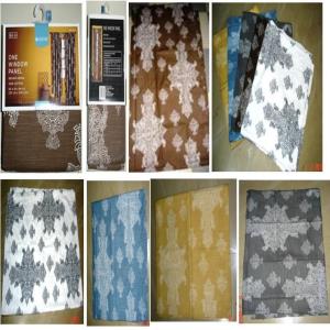 Cotton Textured Weave Printed Curtains 
